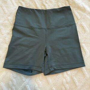 90 Degree by Reflex Sage Green Bike Shorts 5” seam
